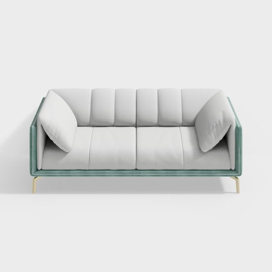 Elegant Low-Poly Sofa 3D model for Modern Interiors