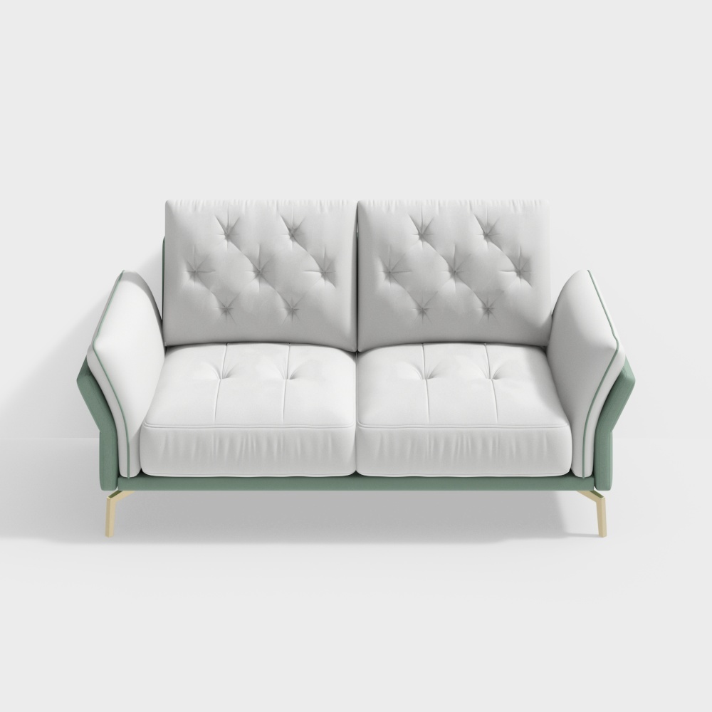 Leather double sofa - BSVSS007 - Vivian