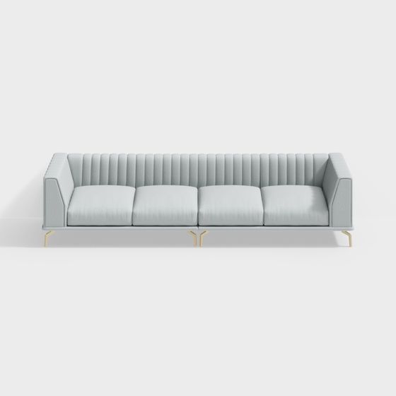 Urban Comfort Low-Poly Sofa 3D model for Modern Spaces