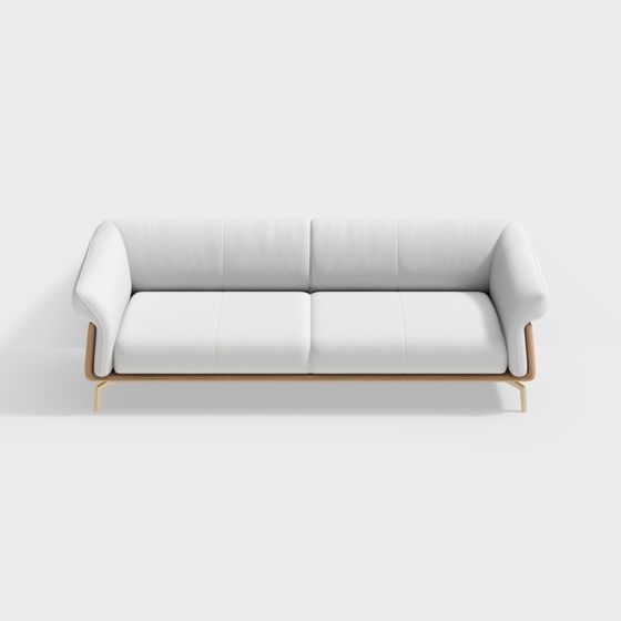Leder-Drei-Personen-Sofa - BSVSGS97 - Vivian