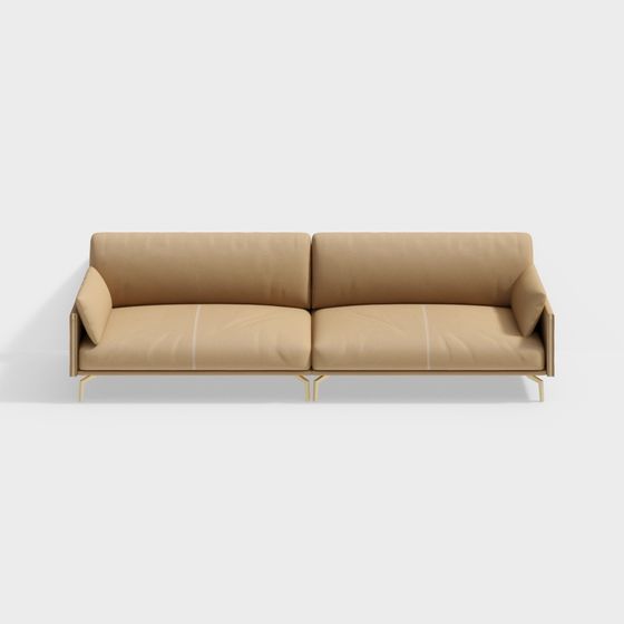 Urban Comfort Low Poly Sofa 3D Model for Modern Interiors