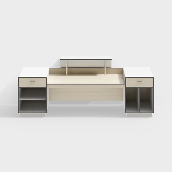 Urban Workspace 3D model - Modern Minimalist Desk