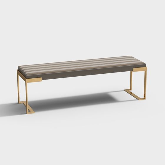 Urban Leisure Bench 3D model