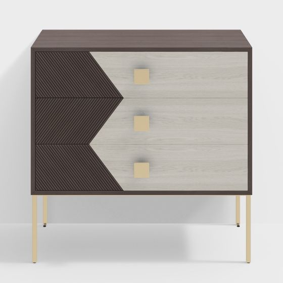 Geometric Charm Storage Cabinet 3D model