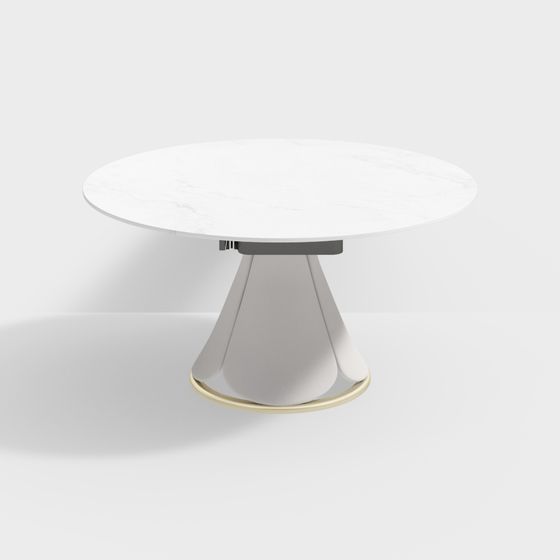 Stylish Low-Polygon Round Table 3D model
