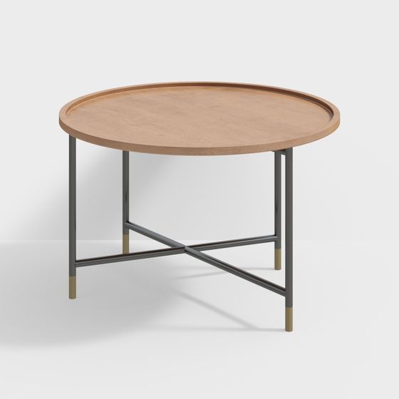 Low Poly Round Table 3D model with Elegant Design