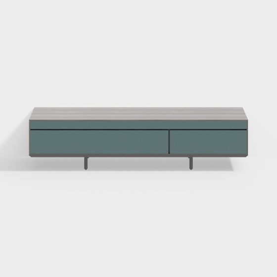 Modern Low-Polygon TV Stand 3D model
