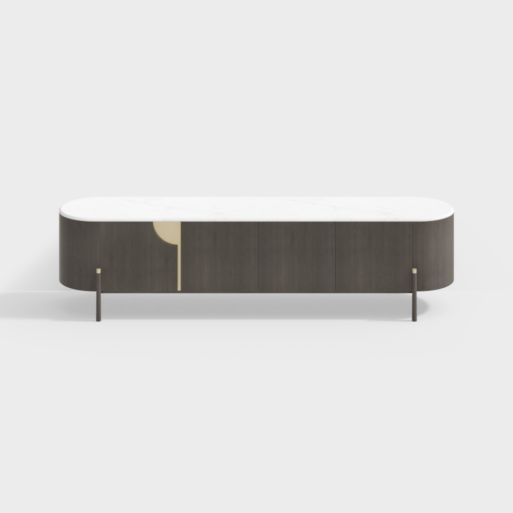 2.2m wooden TV cabinet - BSJD211 - Sicily