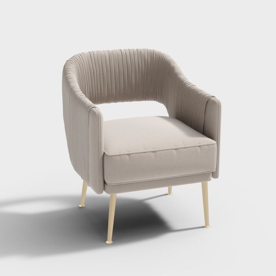 Elegant 3D Sofa Chair Model for Modern Interiors