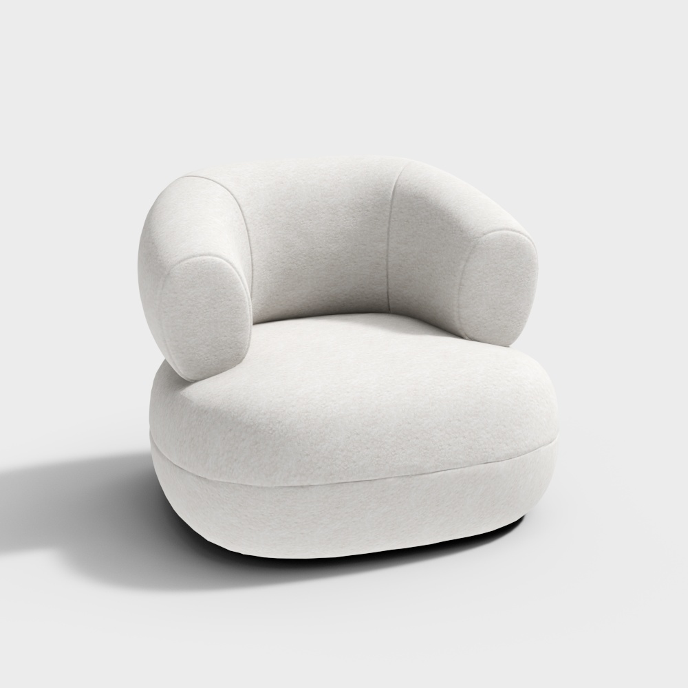 Imitation lamb velvet leisure chair-BSSXC632