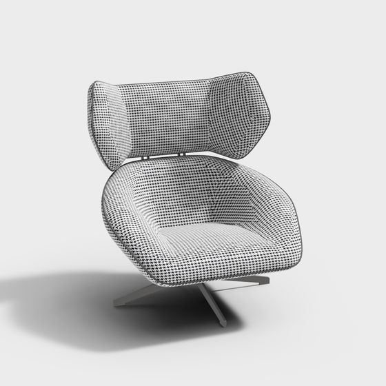 Chic Low Poly Armchair 3D model for Modern Spaces