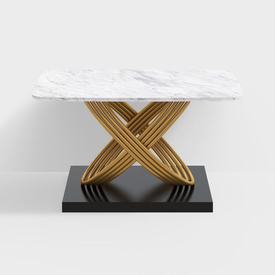 Interwoven Marble Table 3D model