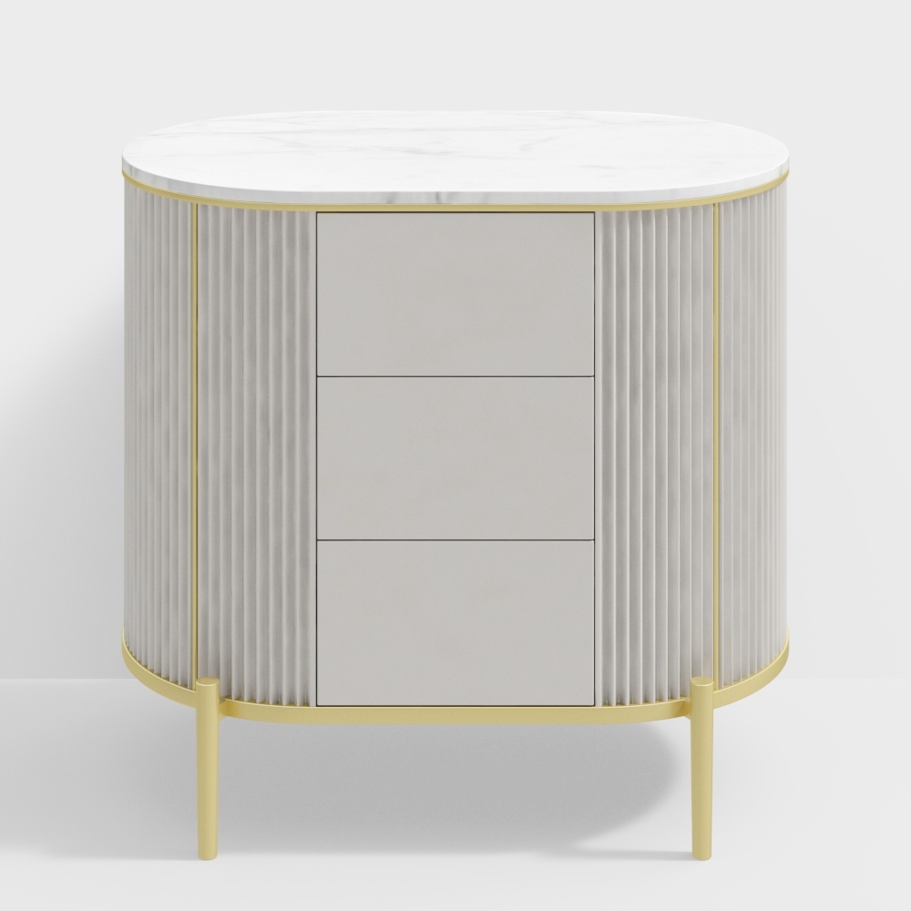 Elegant Round Cabinet 3D model