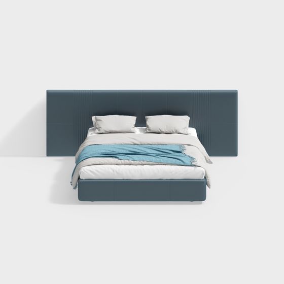 Stylish Bed Frame 3D model for Modern Spaces