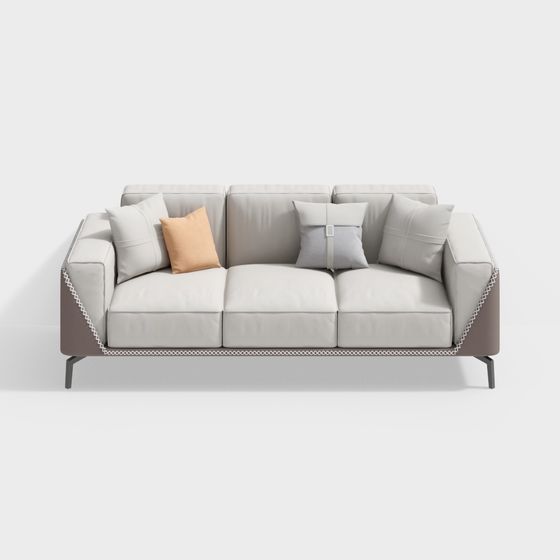 Urban Comfort Low-Poly Sofa 3D model