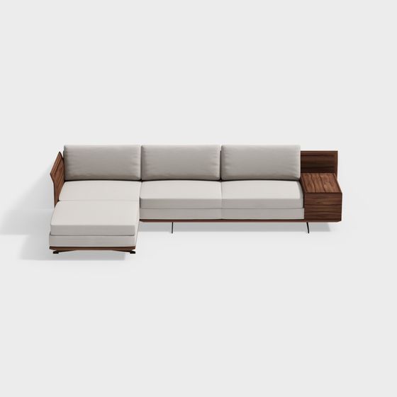 Urban Comfort Low-Poly Sofa 3D model