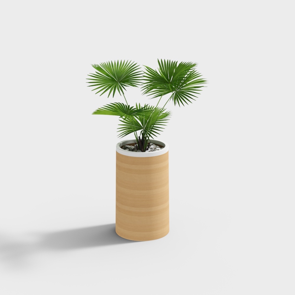 Chậu hoa hình trụ giả vân gỗ bằng sợi thủy tinh