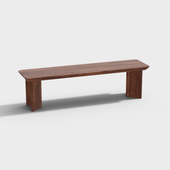Bench 3D Model for Outdoor and Indoor Seating