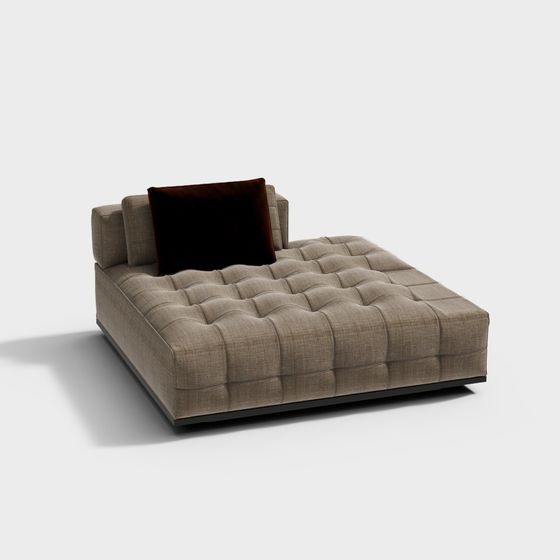 Elegant Low Poly Sofa 3D Model for Modern Interiors