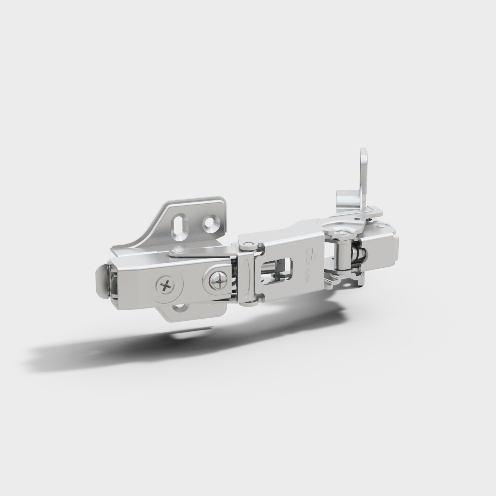 Stylish Detailed Metal Hinge 3D model