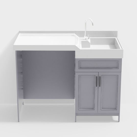 Modern Urban Kitchen Sink 3D model