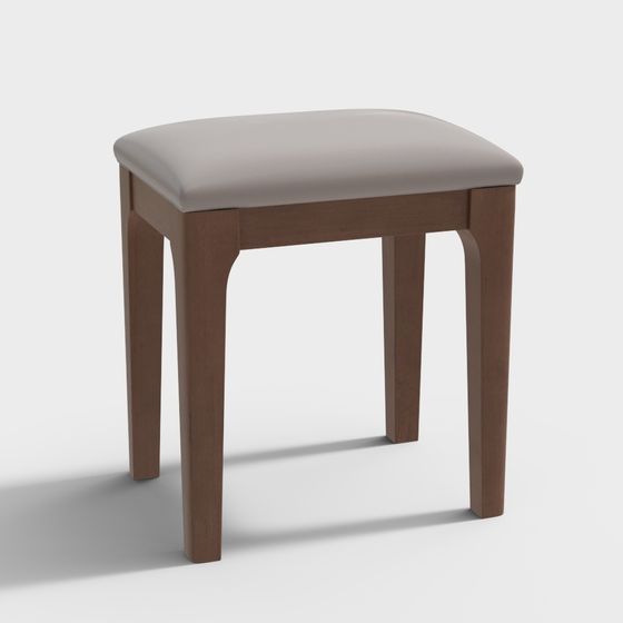 Elegant Low Poly Stool 3D model