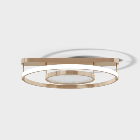 Elegant Round Light Fixture 3D model