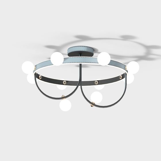 Elegant Low-Poly Ceiling Light 3D model