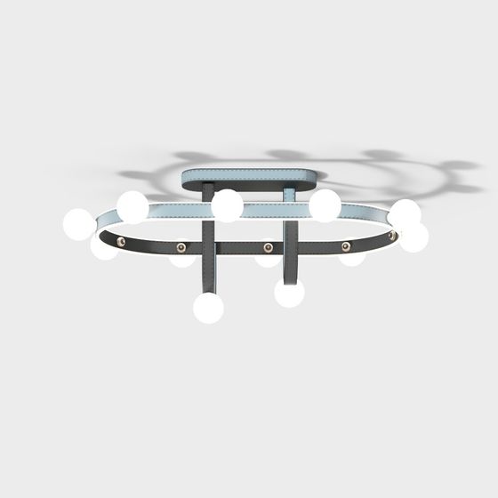 Unique Low-Polygon Design Ceiling Light 3D model