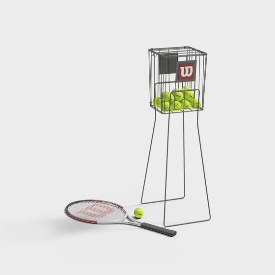 Low-Polygon Tennis Training Device 3D model