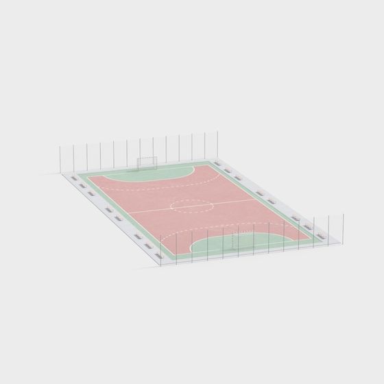 Dynamic Basketball Court 3D model