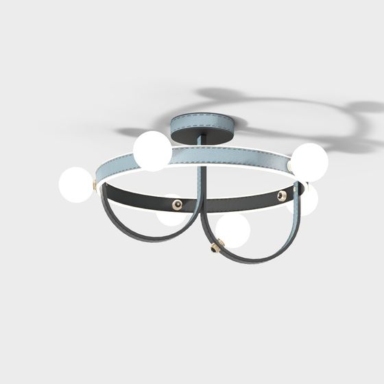 Elegant Low-Polygon 3D Model Pendant Light