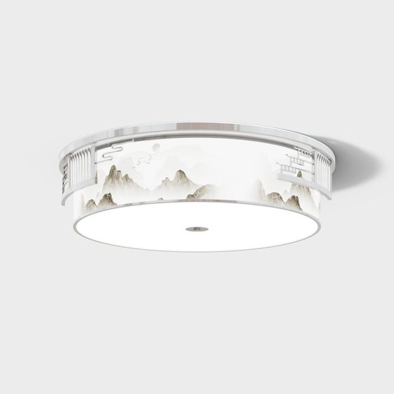 Lustre de plafond de style chinois moderne rond
