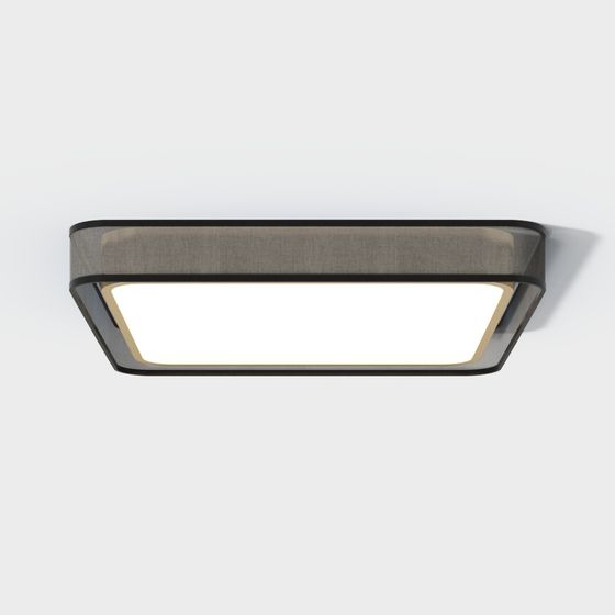 Sleek Square Pendant Light 3D model