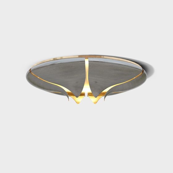 Elegant Low-Polygon Ceiling Light 3D Model