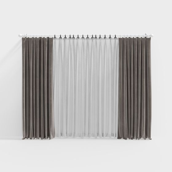 Elegant Curtains 3D Model for Modern Spaces
