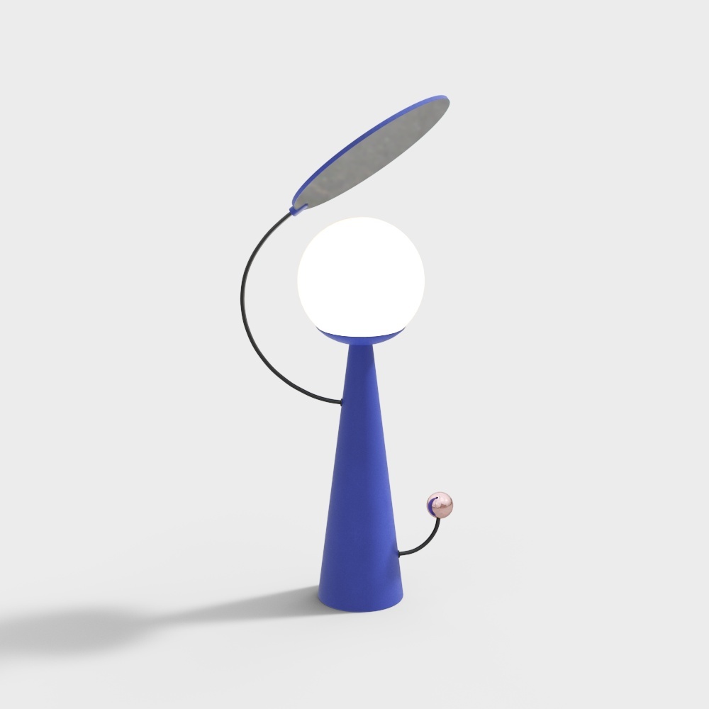 Future Light 3D Model – Low-Poly Metallic Design