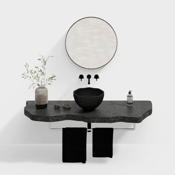 Rock-Style Sink 3D model