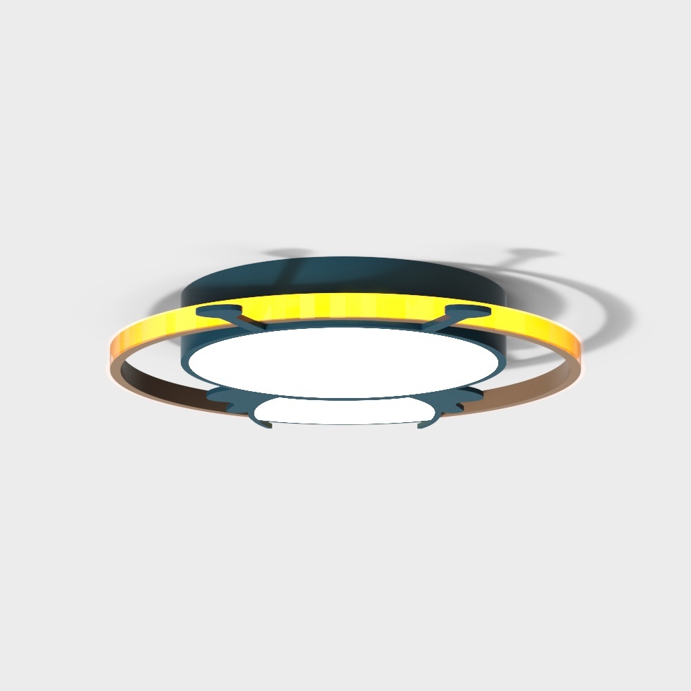 Futuristic Halo Ceiling Light 3D model