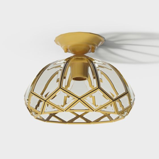 Stylish Low-Poly Chandelier 3D model for Modern Spaces