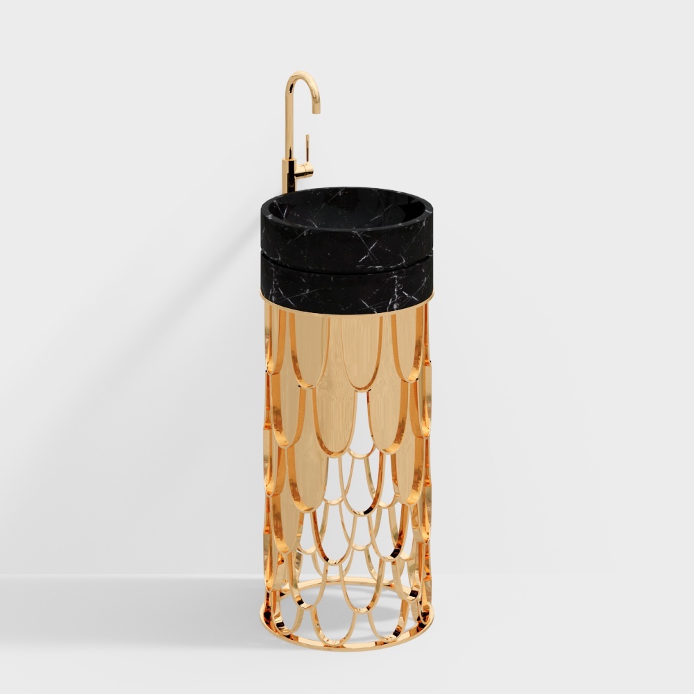 Modern metal wash basin