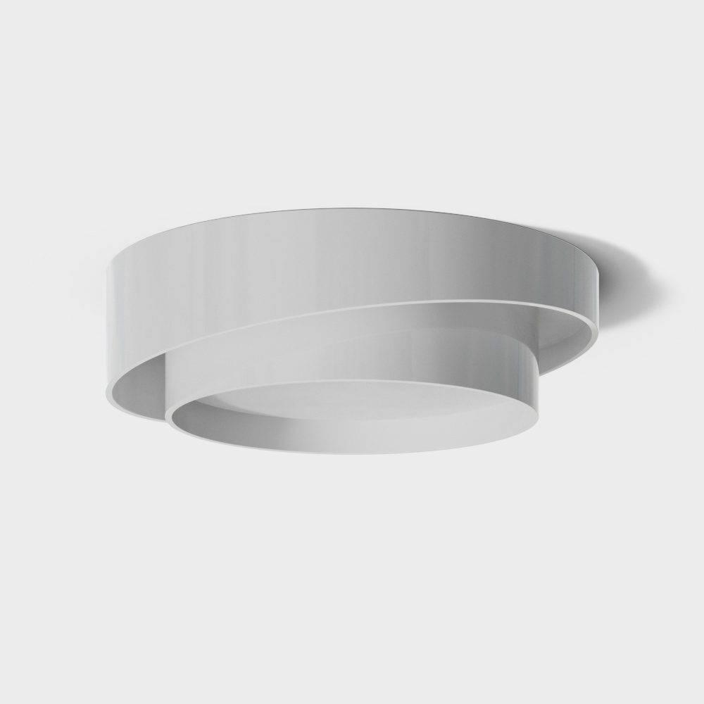 Sleek Low-Polygon Circular Pendant Light 3D model