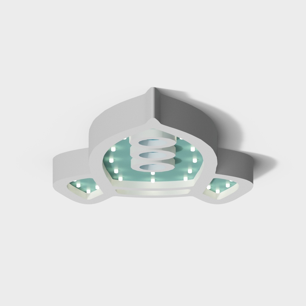 Modern ceiling lamp wall lamp green bottom rocket