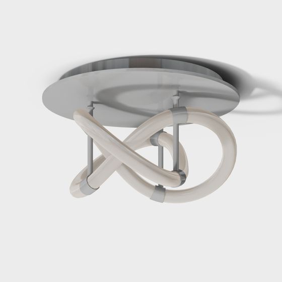 Infinity Loop Low-Poly Light Fixture 3D model