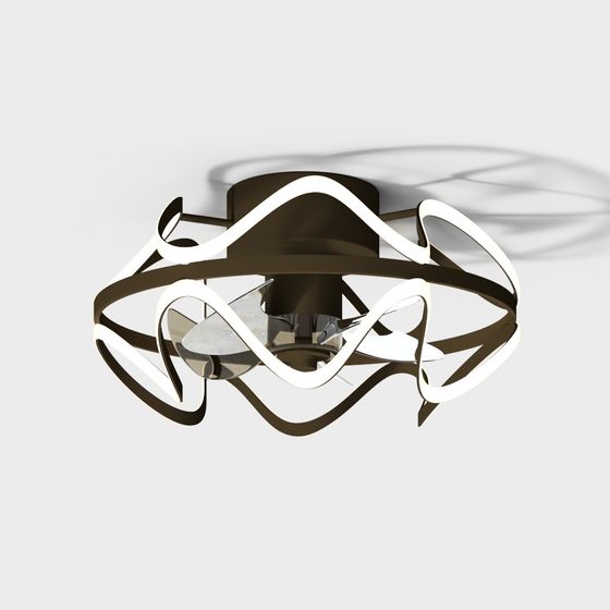 Stylish Low-Poly Ceiling Light 3D Model
