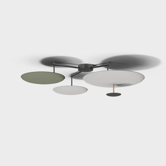 Suspended Circular Light 3D model