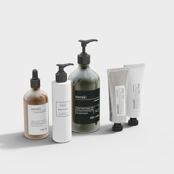 Meraki Cosmetics 3D Model with Elegant Design