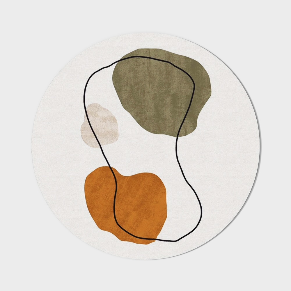 Abstract Geometric Carpet 3D Model – Minimalist Color Blocks