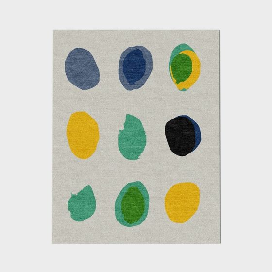 Vibrant Abstract Art Carpet 3D model for Creative Spaces