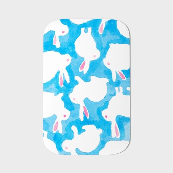 Endearing Pink Rabbits in Blue Ocean 3D model